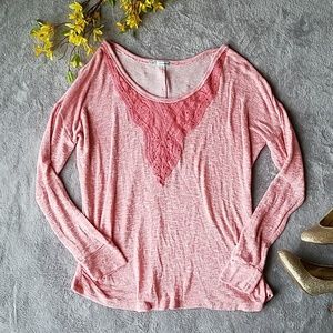 Maurice's Pink & White Soft Dolman Sweater